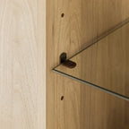 Meuble TV d'angle de 122 cm avec étagères ouvertes, finition bois moderne