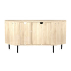 Meuble TV d'angle de 122 cm avec étagères ouvertes, finition bois moderne