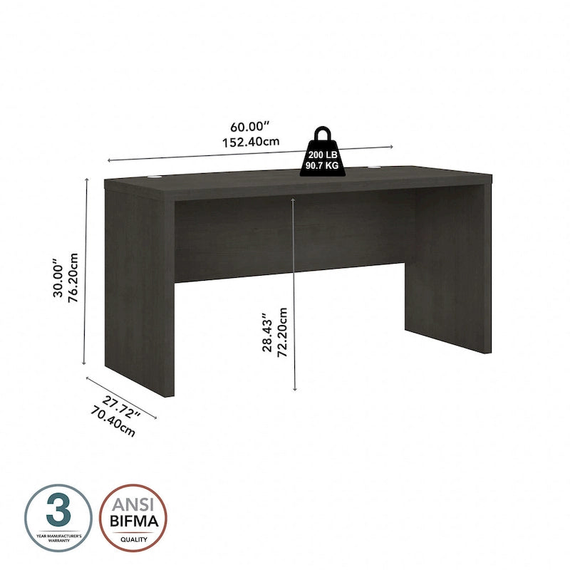 Bureau Echo 60W avec façade arrondie par Bush Business Furniture