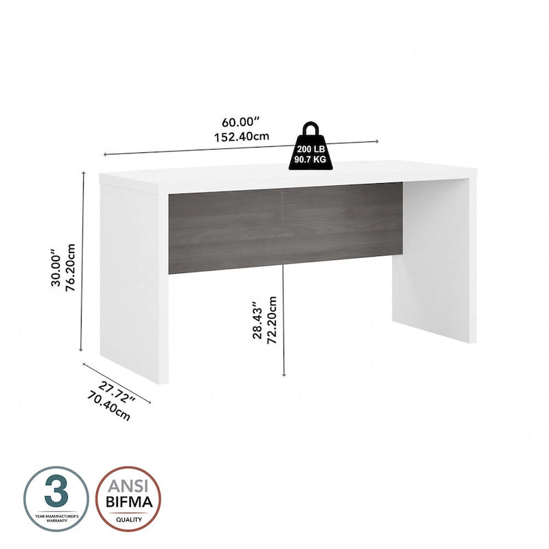 Bureau Echo 60W avec façade arrondie par Bush Business Furniture