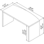 Bureau Echo 60W avec façade arrondie par Bush Business Furniture