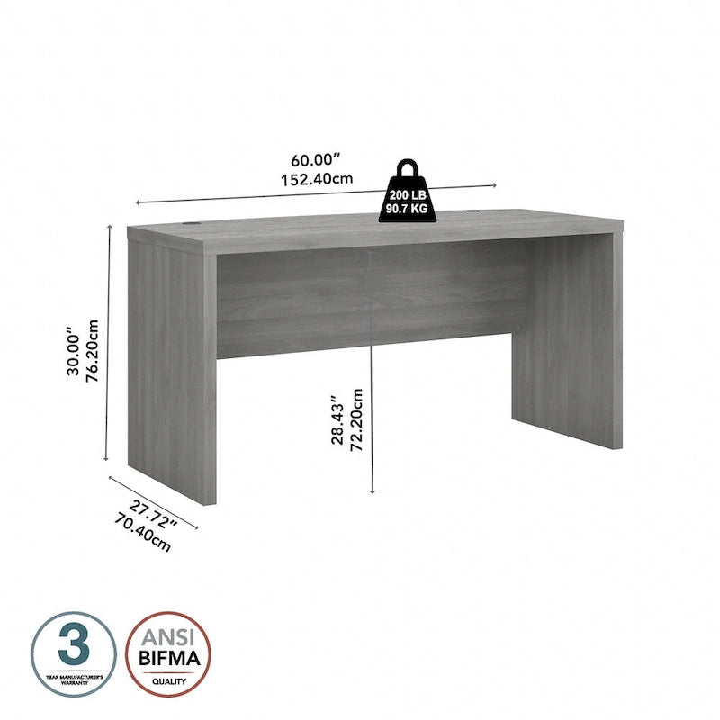 Bureau Echo 60W avec façade arrondie par Bush Business Furniture
