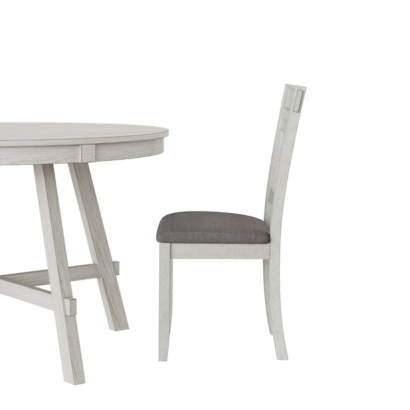 Chaises de salle à manger en bois massif avec assise en tissu de lin, lot de 2/4/6, chaise de cuisine