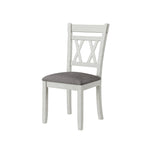 Chaises de salle à manger en bois massif avec assise en tissu de lin, lot de 2/4/6, chaise de cuisine