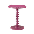 Table d'appoint ronde Toni avec piédestal tourné, en bois violet de 56 cm