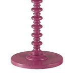 Table d'appoint ronde Toni avec piédestal tourné, en bois violet de 56 cm