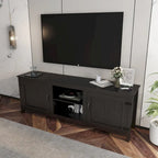 Meuble TV industriel avec 2 armoires de rangement et 4 étagères pour salons, chambres et salles de jeux