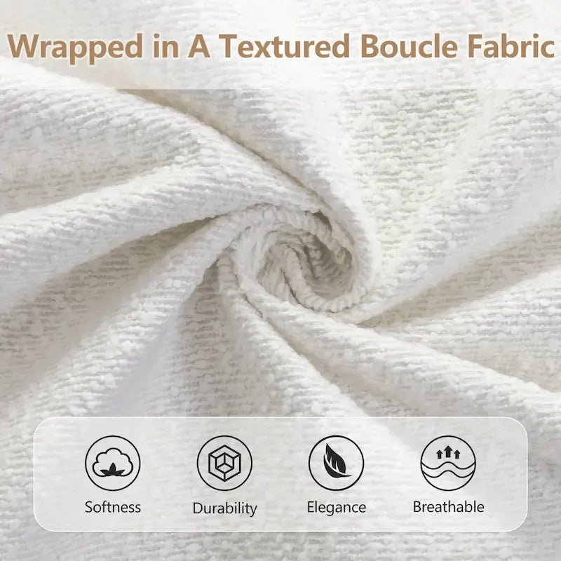 Cadre de lit rembourré de luxe avec pieds en bois robustes