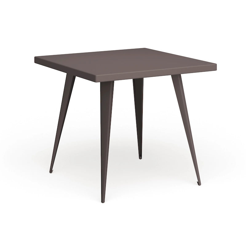 Table à manger carrée industrielle en métal, style rustique, cuisine et salle à manger