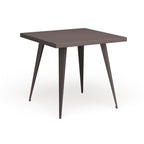 Table à manger carrée industrielle en métal, style rustique, cuisine et salle à manger