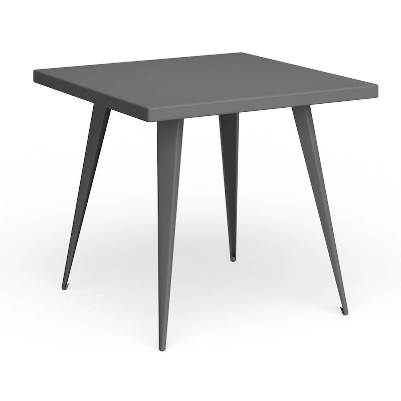 Table à manger carrée industrielle en métal, style rustique, cuisine et salle à manger