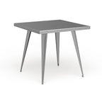 Table à manger carrée industrielle en métal, style rustique, cuisine et salle à manger