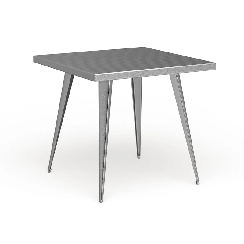 Table à manger carrée industrielle en métal, style rustique, cuisine et salle à manger