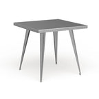 Table à manger carrée industrielle en métal, style rustique, cuisine et salle à manger