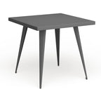 Table à manger carrée industrielle en métal, style rustique, cuisine et salle à manger