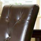 Chaise de salle à manger Taylor Brown en cuir reconstitué (Lot de 2) par Christopher Knight Home