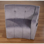 Canapé d'angle en velours 3 places, canapé modulable sans pieds, sectionnel d'angle, canapés ronds - 127