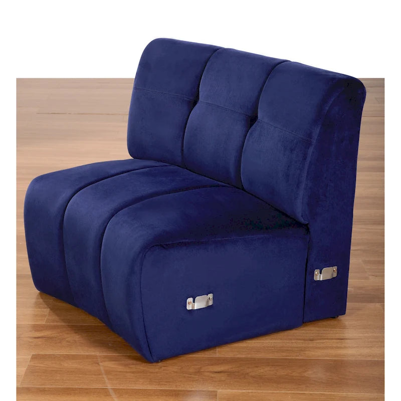 Canapé d'angle en velours 3 places, canapé modulable sans pieds, sectionnel d'angle, canapés ronds - 127