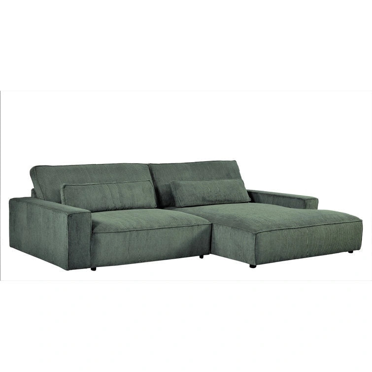 Canapé d'angle surdimensionné de 267 cm avec méridienne, en forme de L, pour salon