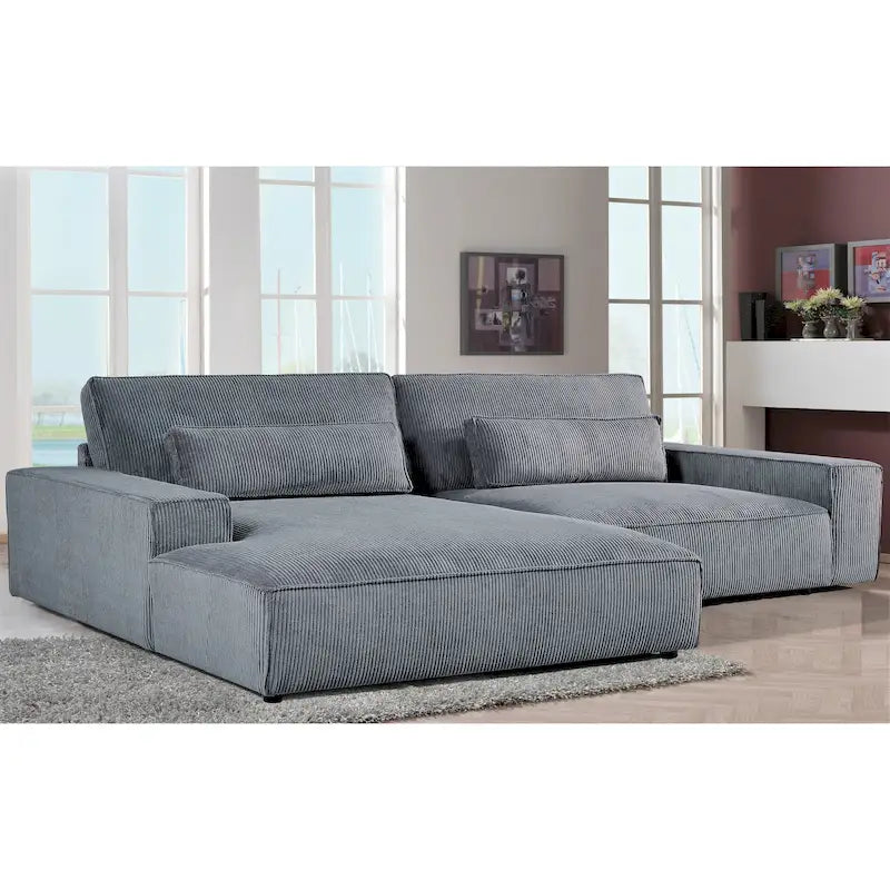 Canapé d'angle surdimensionné de 267 cm avec méridienne, en forme de L, pour salon