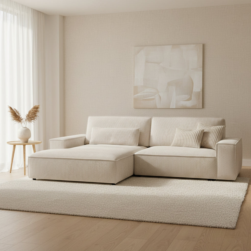 US Pride Furniture 105.52 inch Facing Chaise Sectional Oversize Sofa