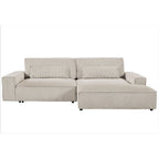 Canapé d'angle surdimensionné de 267 cm avec méridienne, en forme de L, pour salon
