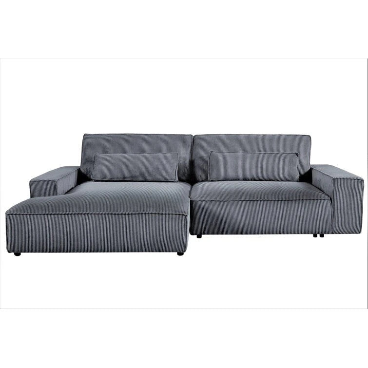 Canapé d'angle surdimensionné de 267 cm avec méridienne, en forme de L, pour salon