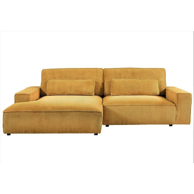 Canapé d'angle surdimensionné de 267 cm avec méridienne, en forme de L, pour salon