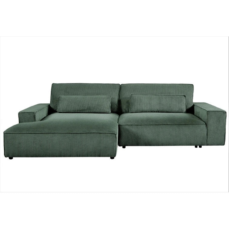 Canapé d'angle surdimensionné de 267 cm avec méridienne, en forme de L, pour salon