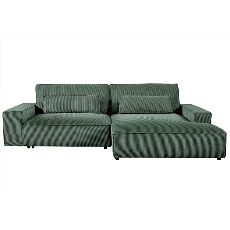 Canapé d'angle surdimensionné de 267 cm avec méridienne, en forme de L, pour salon