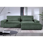 Canapé d'angle surdimensionné de 267 cm avec méridienne, en forme de L, pour salon