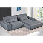 Canapé d'angle surdimensionné de 267 cm avec méridienne, en forme de L, pour salon