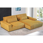 Canapé d'angle surdimensionné de 267 cm avec méridienne, en forme de L, pour salon