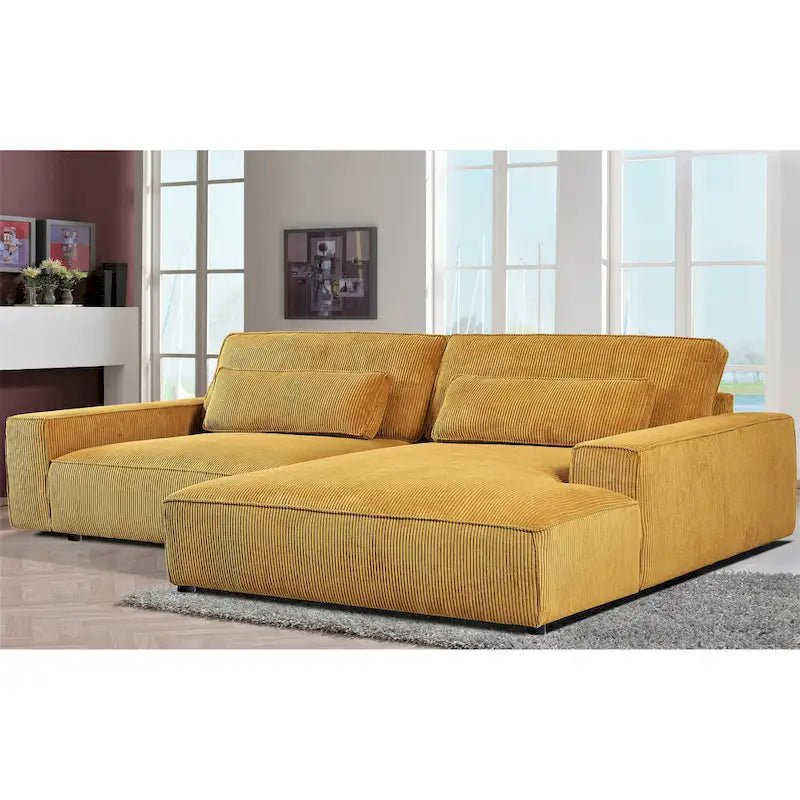Canapé d'angle surdimensionné de 267 cm avec méridienne, en forme de L, pour salon
