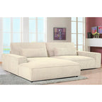 Canapé d'angle surdimensionné de 267 cm avec méridienne, en forme de L, pour salon