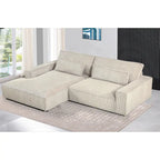 Canapé d'angle surdimensionné de 267 cm avec méridienne, en forme de L, pour salon