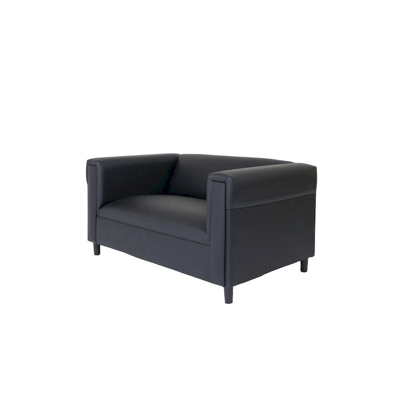 Canapé Causeuse Coast to Coast Sofas - Style Moderne du Milieu du Siècle - Similicuir - Cadre en Bois Massif - Rembourré