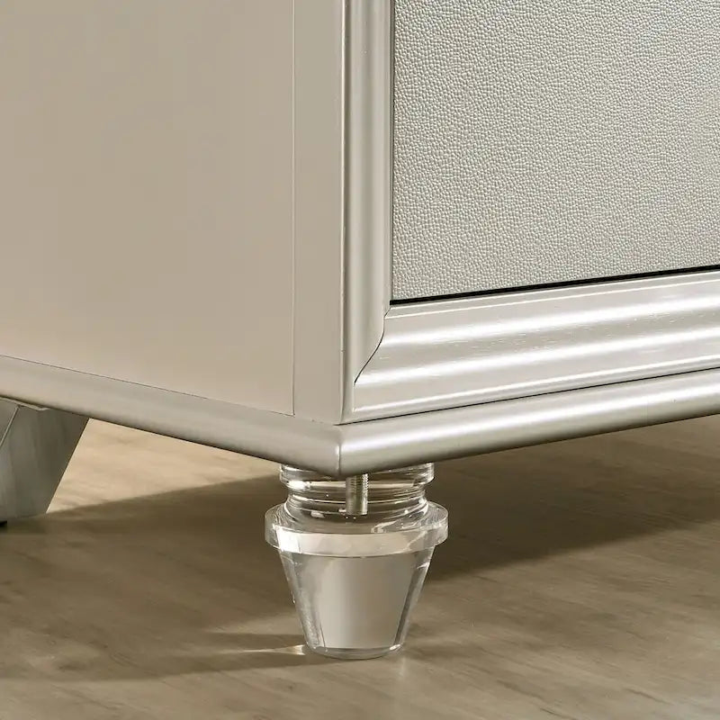 Xian Transitional White 2-piece Nightstand and Dresser Set by Furniture of America