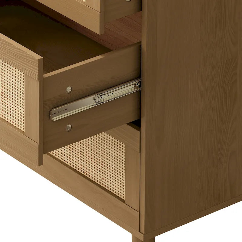Commode 6 tiroirs en rotin Commode en rotin