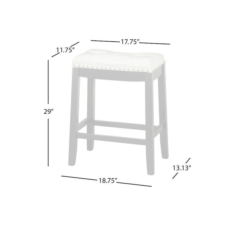 Tabourets de bar rembourrés « Saddle » Simple Living Lonnie de 29 po (paquet de 2)