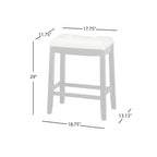Tabourets de bar rembourrés « Saddle » Simple Living Lonnie de 29 po (paquet de 2)