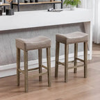 Tabourets de bar hauteur comptoir 29 pouces pour îlot de cuisine sans dossier en similicuir, chaises de ferme