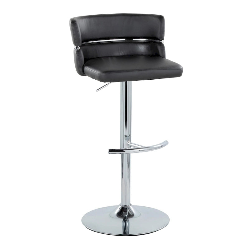 Tabouret de bar réglable Silver Orchid Lena avec repose-pieds en T arrondi (lot de 2)
