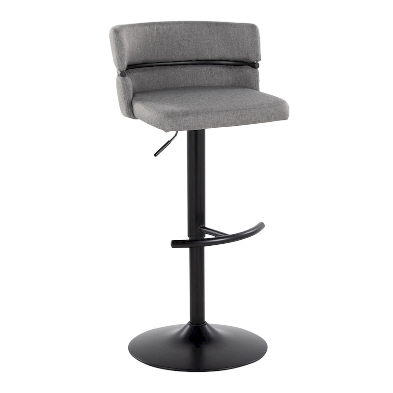 Tabouret de bar réglable Silver Orchid Lena avec repose-pieds en T arrondi (lot de 2)