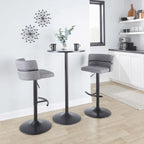 Tabouret de bar réglable Silver Orchid Lena avec repose-pieds en T arrondi (lot de 2)
