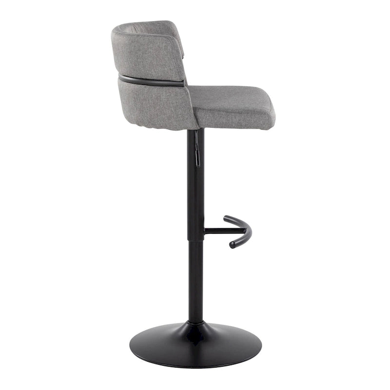 Tabouret de bar réglable Silver Orchid Lena avec repose-pieds en T arrondi (lot de 2)