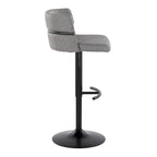 Tabouret de bar réglable Silver Orchid Lena avec repose-pieds en T arrondi (lot de 2)