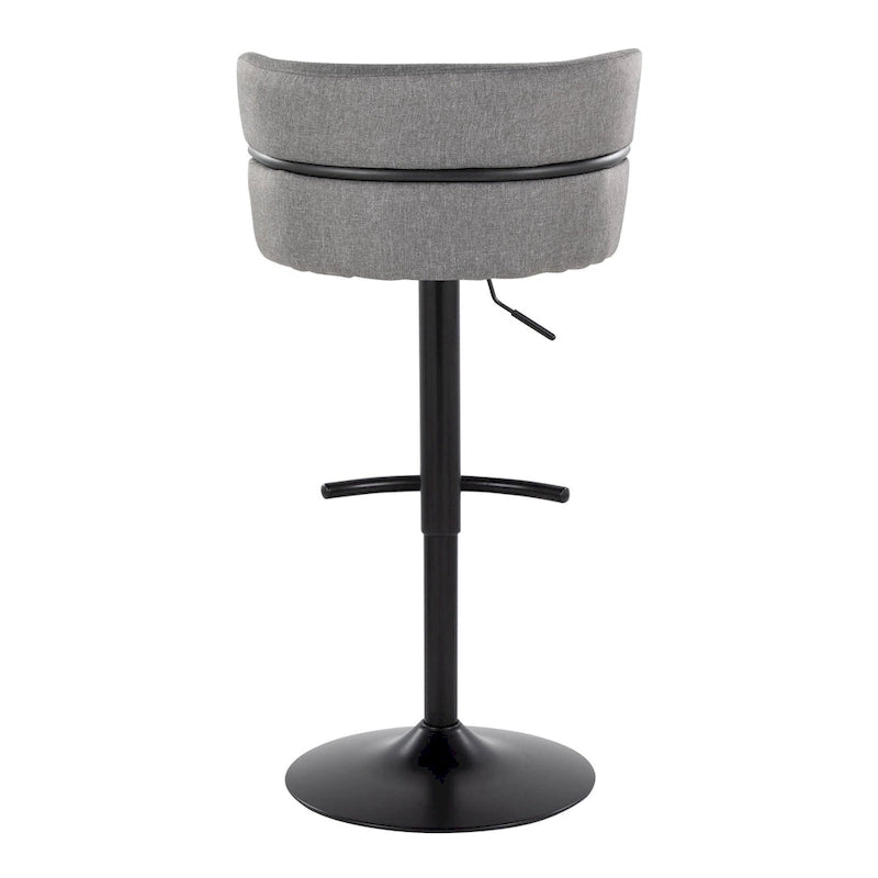 Tabouret de bar réglable Silver Orchid Lena avec repose-pieds en T arrondi (lot de 2)