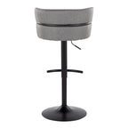 Tabouret de bar réglable Silver Orchid Lena avec repose-pieds en T arrondi (lot de 2)