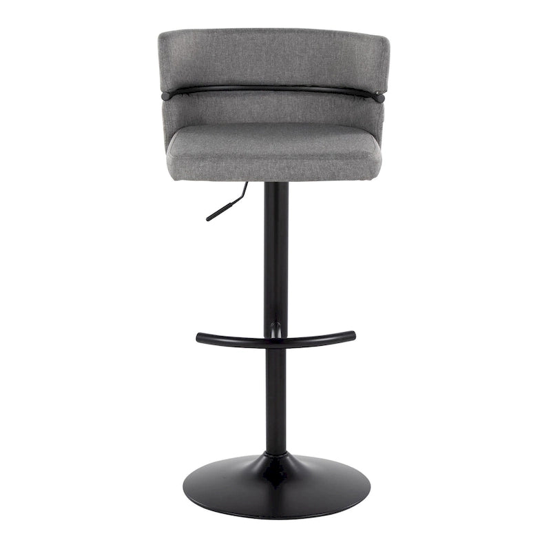 Tabouret de bar réglable Silver Orchid Lena avec repose-pieds en T arrondi (lot de 2)